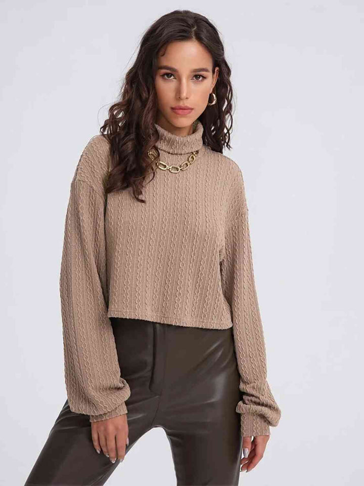 Turtleneck Long Sleeve Top - Rags 2 Riches Shop