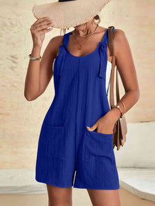 Full Size Scoop Neck Romper with Pockets - Rags 2 Riches Shop