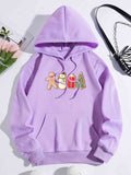 Graphic Drawstring Hoodie with Pocket - Rags 2 Riches Shop