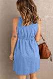 Sleeveless Button Down Mini Magic Dress