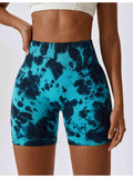 Tie Dye Wide Waistband Sports Shorts