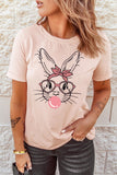 Rabbit Graphic Easter Tee Shirt