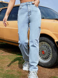 Distressed Straight Leg Jeans - Rags 2 Riches Shop