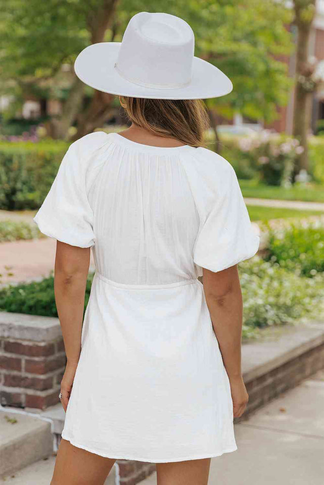 Short Sleeve Mini Dress with Pockets - Rags 2 Riches Shop