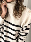 Striped Shoulder Detail Sweater - Rags 2 Riches Shop