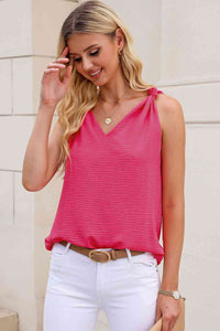 Knot Detail V-Neck Tank