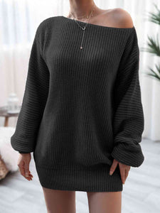 Rib-Knit Mini Sweater Dress - Rags 2 Riches Shop