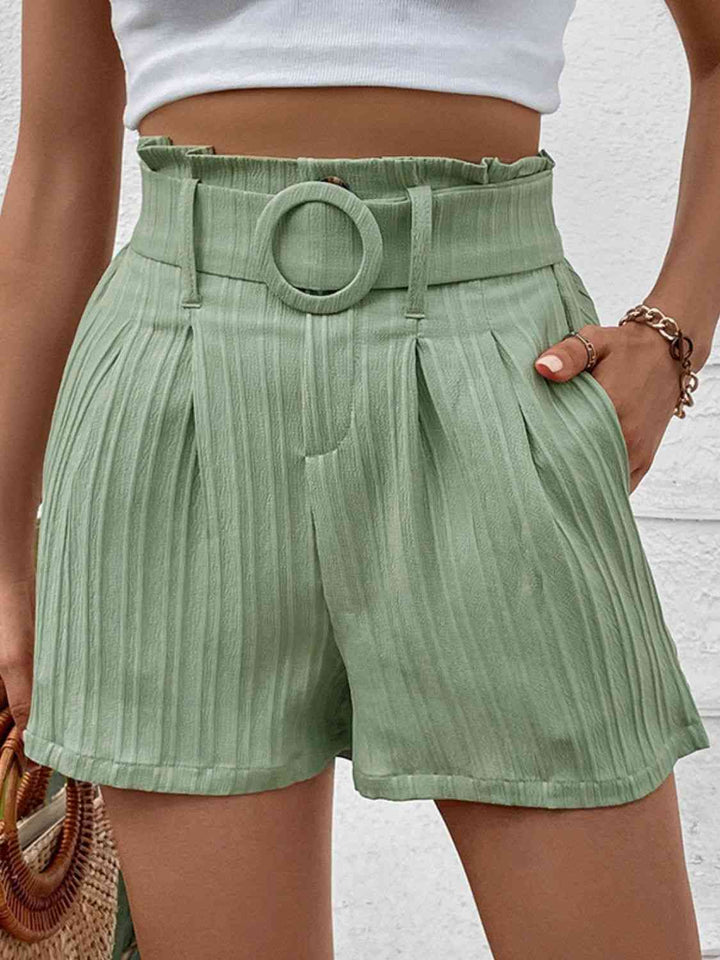 Belted Shorts with Pockets