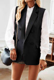 Double-Breasted Sleeveless Blazer