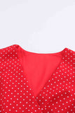 Polka Dot Surplice Neck Tie Waist Dress - Rags 2 Riches Shop