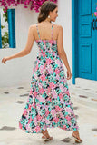 Floral Spaghetti Strap Surplice Neck Maxi Dress