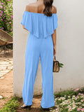 Off-Shoulder Wide Leg Jumpsuit