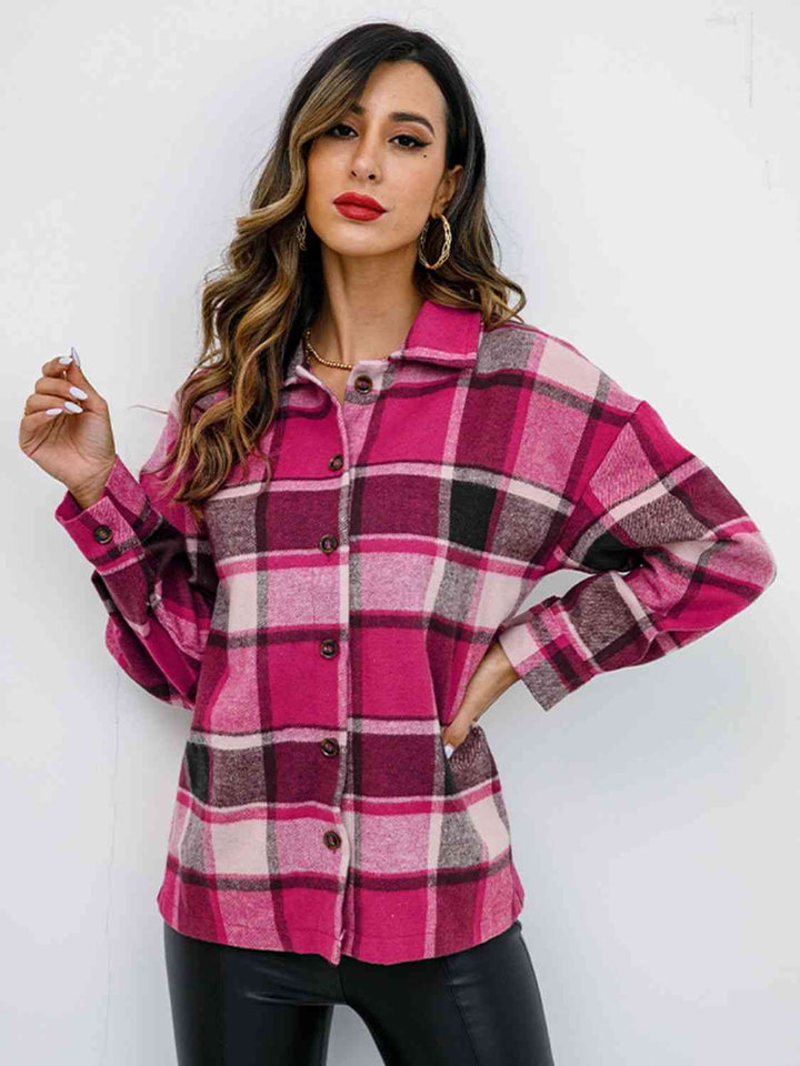 Plaid Button-Down Jacket