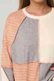 Color Block Exposed Seam Sweatshirt - Rags 2 Riches Shop