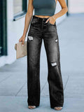 Distressed Straight Leg Jeans - Rags 2 Riches Shop