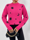 Patterned Drop Shoulder Sweater - Rags 2 Riches Shop