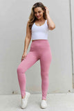 Zenana Fit For You Full Size High Waist Active Leggings in Light Rose